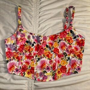 ‼️SOLD‼️ SHEIN Floral Cropped Tank